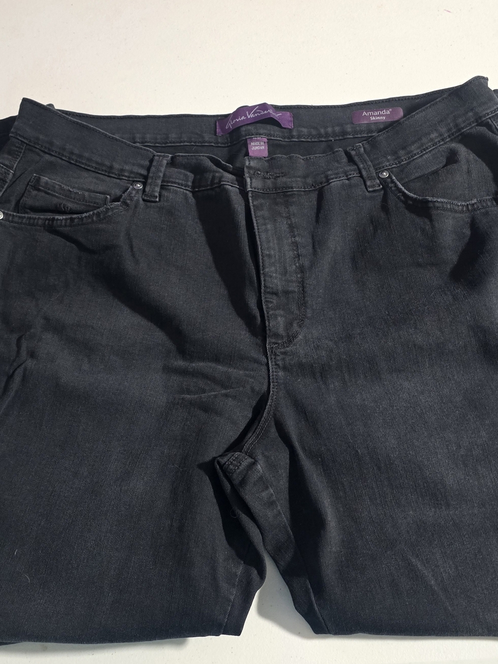 Gloria Vanderbilt Amanda Skinny Jeans - Black 18w